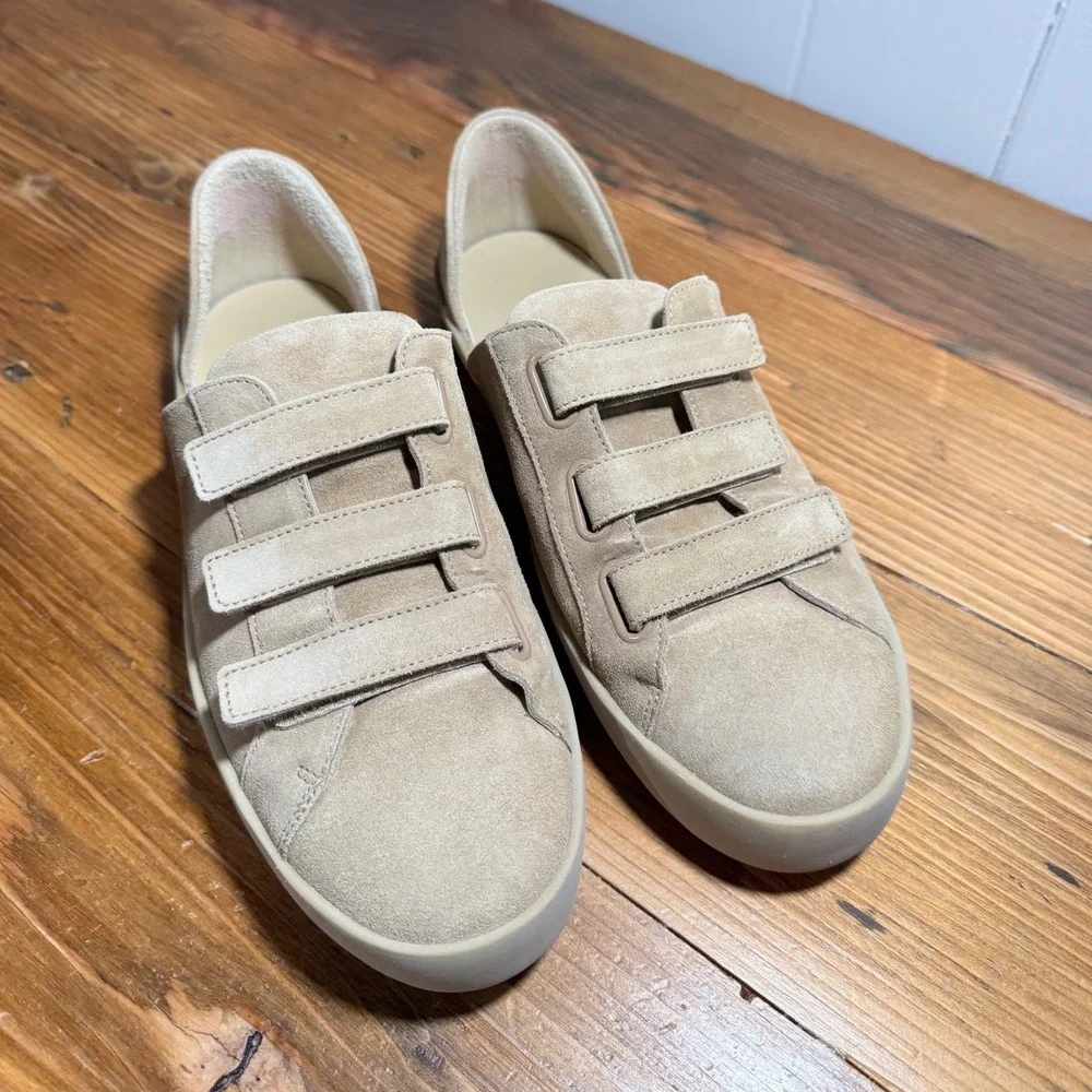 Freda Salvador LIBBY D'ORSAY SNEAKER Stucco Suede 3 Strap Made in Spain Womens 8